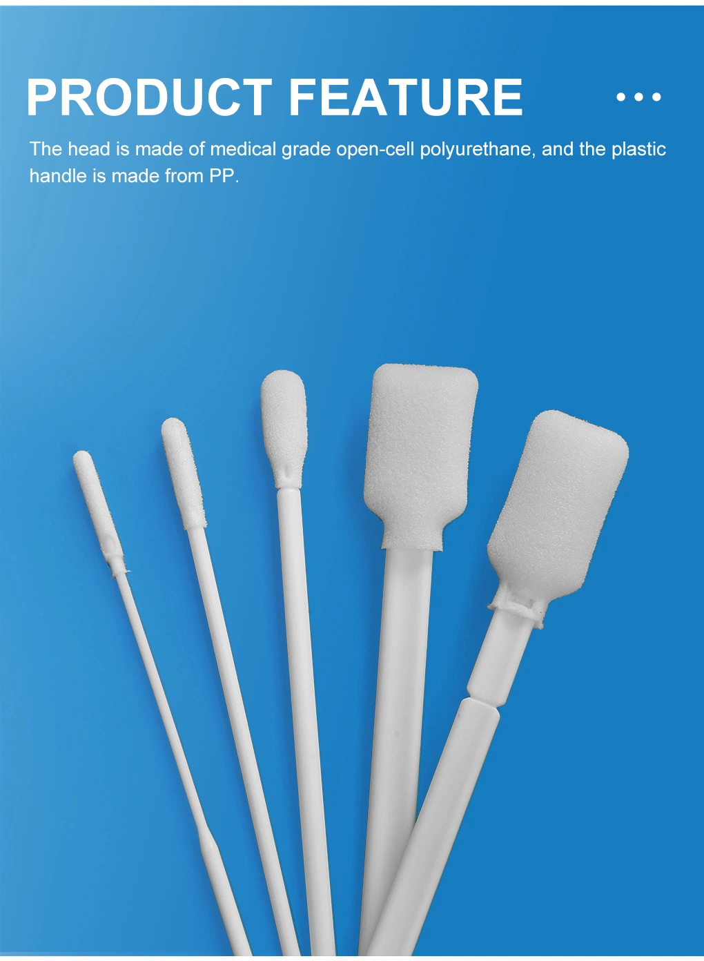 Medical Disposable Sterile Specimen Collection Swab Foam Swabs China Supplier CE, FDA