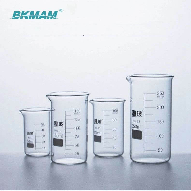 High Quality Clear Glass Beaker 50ml to 1000ml for Science and School Use